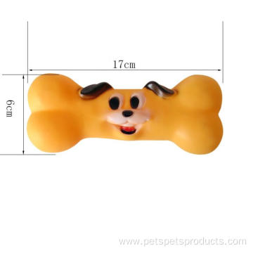 Training Teeth Cleaning Bone Shape Squeaky Dog Toy
